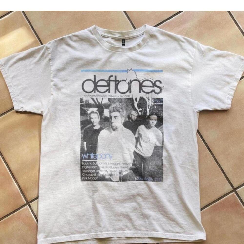 White Deftones Band Tee